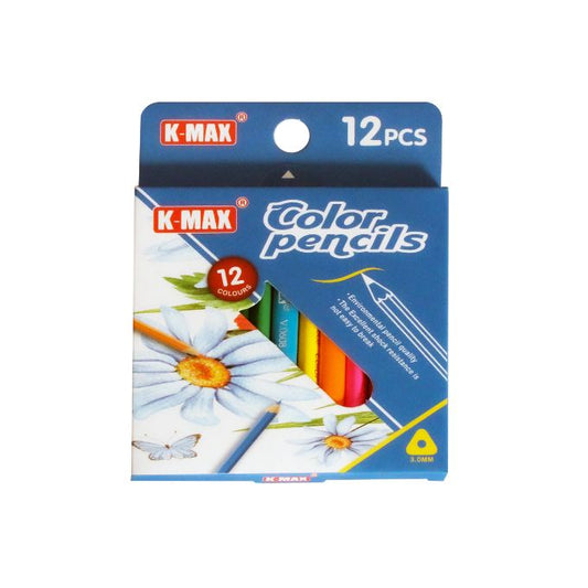 K-max Pack of 12 Colored Pencils Art Supplies - No:V0608