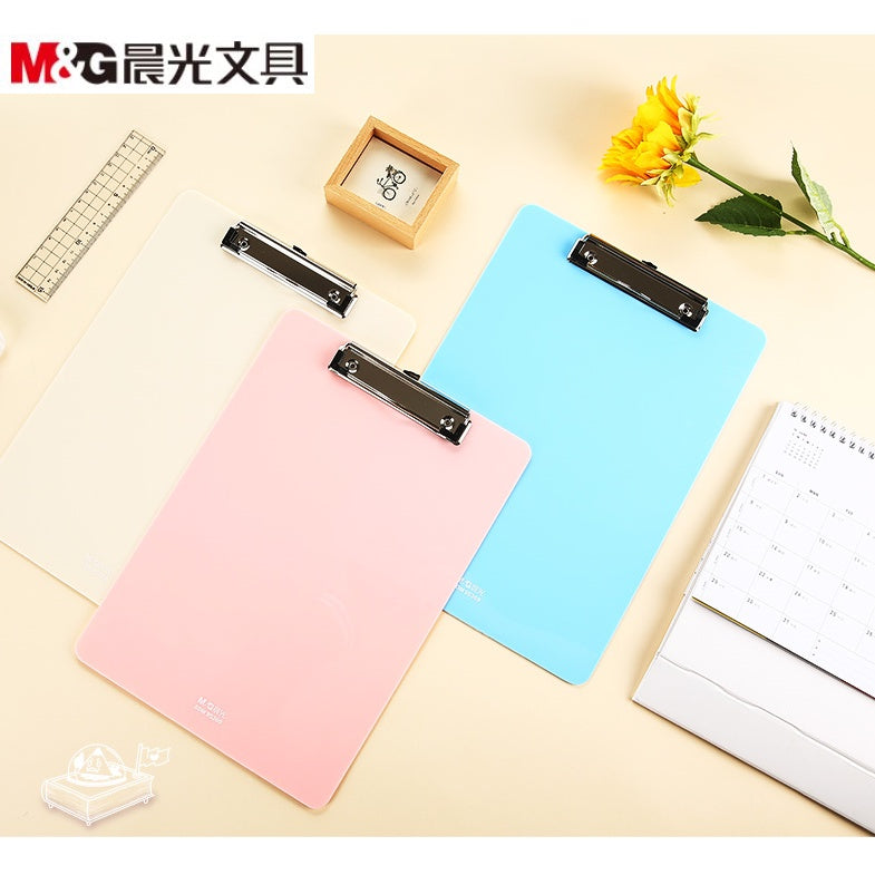 M&G Chenguang  A4 board clip blue vertical notepad clip-1pcs-No:ADM95369