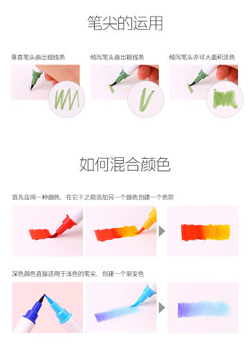 Morning light stationery MGARTS brush head-12 colors - No:0206