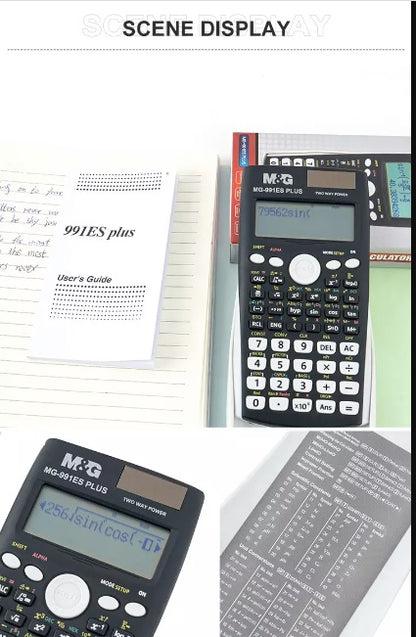 M&G Chenguang 12 Digits Electronic Scientific Calculator 417 Functions - No:ADG981D7