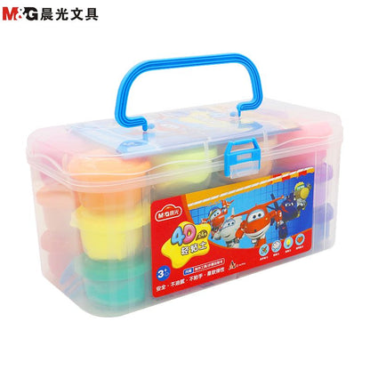 معجون تشكيل M&amp;G Chenguang فائق الخفة، رجل طائر خارق، 24 لونًا، رباعي الأبعاد - رقم: JKE03977