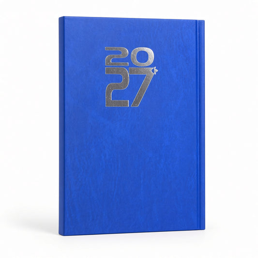 2027 Daily Agenda Planner B5 Size with Paper Holder, Hardcover Diary, Arabic & English Calendar, Daily Schedule Organizer, Assorted Color - 1pcs