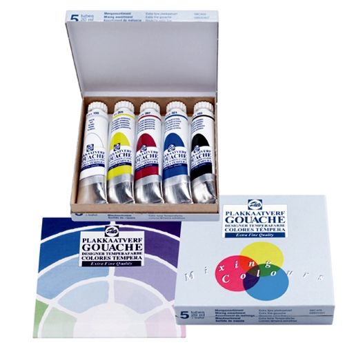 مجموعة ألوان غواش تالينز فائقة الجودة للمزج، 5 ألوان