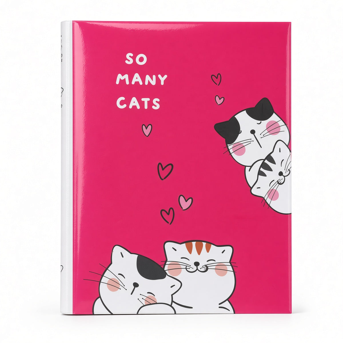 YASSIN A4 4-Ring Binder Folder – Cat Design – Refillable Document Organizer - 1pcs - No:1197