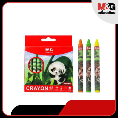 M&G Chenguang Short Panda Wax Crayon set of 12colors - No:AGMX4235