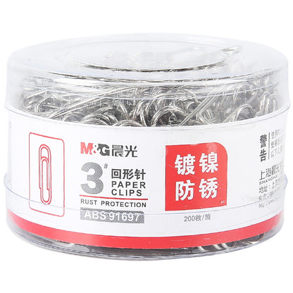 M&G Chenguang No. 3 metal paper clip 5-barrel metal paper clip - No:ABS91697