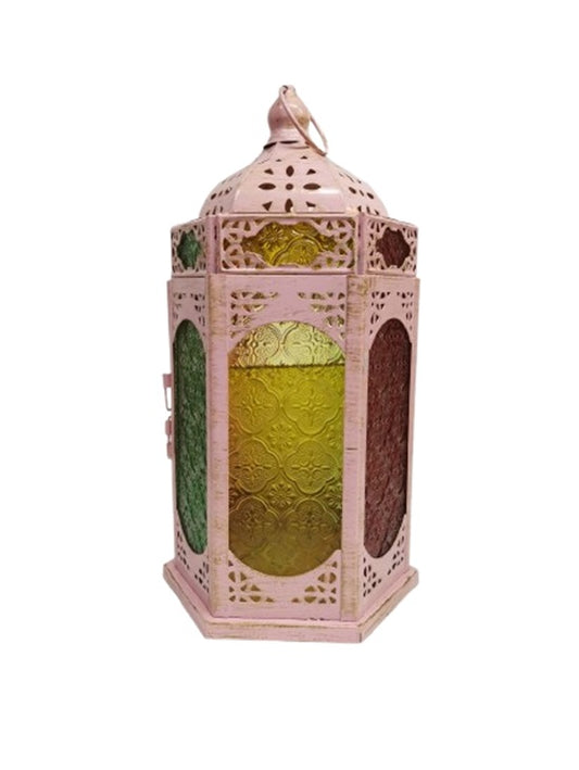 Ramadan Lantern Glass Decorative Metal - 29cm