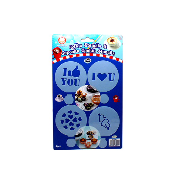 Coffe Stancils & Cupcake cookie stancils - 4pcs