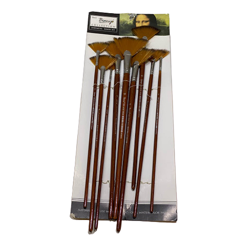 Set of 9 Artist Paint Brushes (0-2-4-6-8-10-12-14-16) No.8006