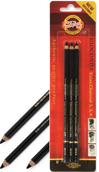 رسم بالفحم على الخشب من كوهينور - 3 قطع - رقم: 8811003001