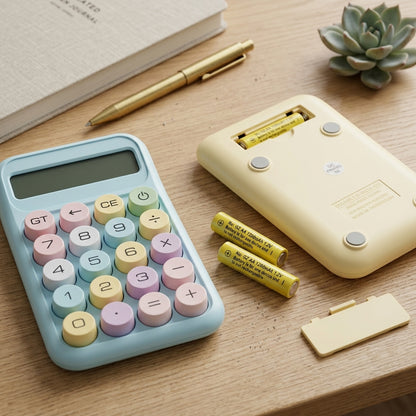 M&G Chenguang MGC-15 Desktop Calculator, 10-Digit Display – Cute Pastel Design, Large Round Keys, Portable Office & School Calculator - No: ADG981K9