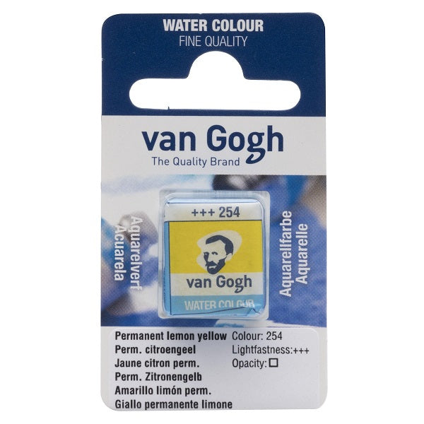Royal Talens Van Gogh Watercolour Pan Permenant Lemon Yellow