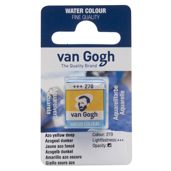Royal Talens Van Gogh Watercolour Pan Azo Yellow Deep