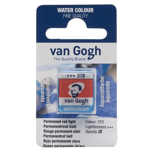 Royal Talens Van Gogh Watercolour Pan Permanent Red Light