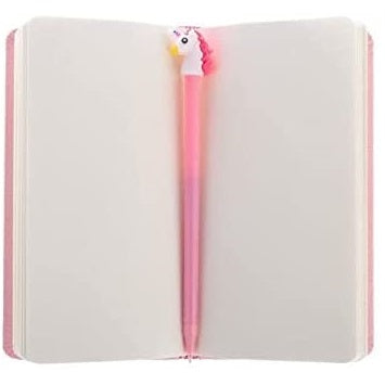 طقم تجميل مكون من دفتر ملاحظات وقلم رصاص، رقم: H-22258-H - وردي