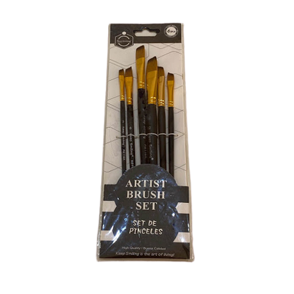 Keep Smilling Artist Brush Set Black - 6pcs - No:119