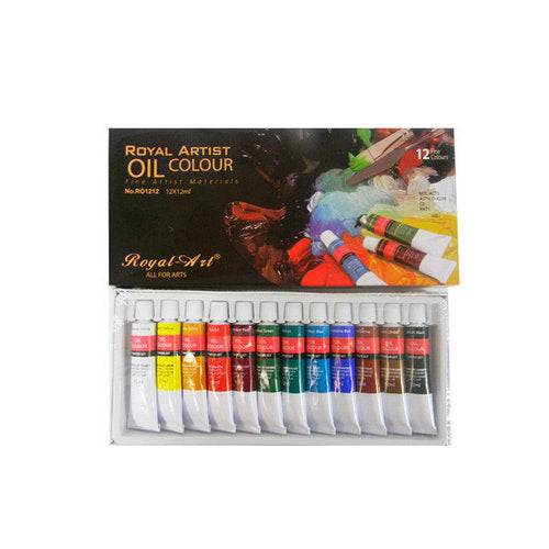 ألوان زيتية من رويال آرت - 12 لونًا - رقم: RO1212