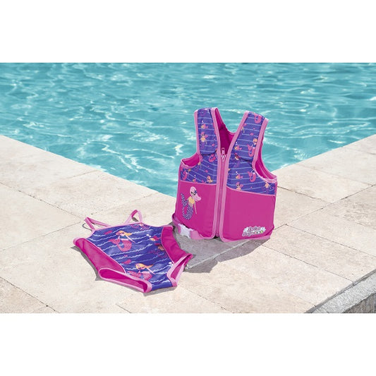 سترة سباحة للبنات من قطعتين مع عوامات، رقم: 32125