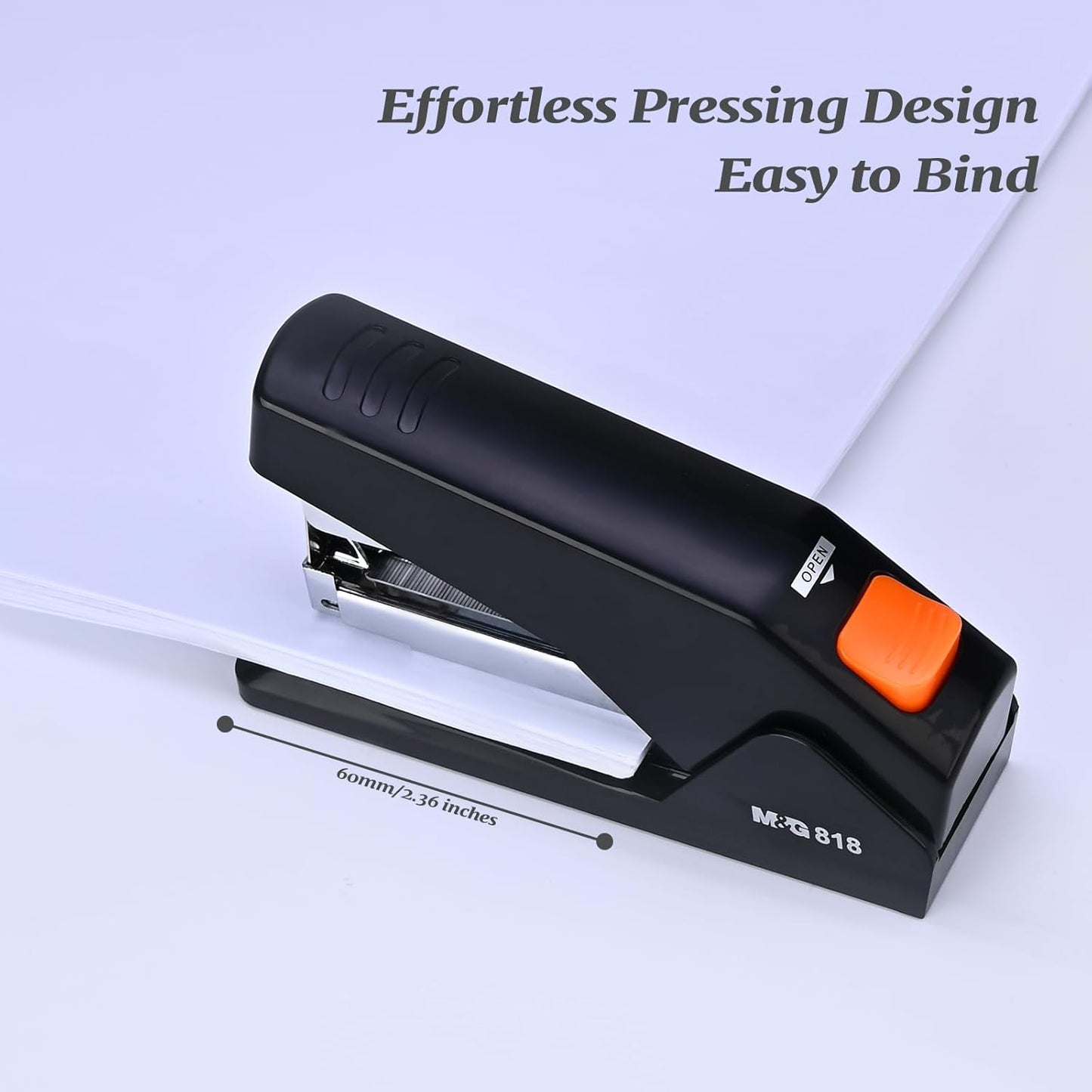 M&G Chenguang Power Saving Stapler – 25 Sheets Capacity, 24/6 Staples, Easy Push-Button Loading - 1pcs - No: MG818