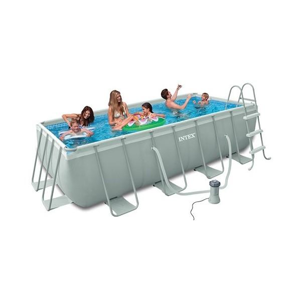 مسبح مستطيل بإطار بريزم من إنتكس، أبعاده 4 أمتار × 2 متر × 1 متر - رقم: 26788 