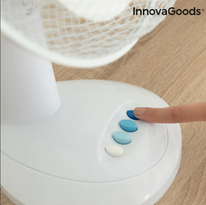 مروحة طاولة من إنوفا غودز، قطرها 30 سم، 35 واط، لون أبيض - رقم الموديل: V0101155