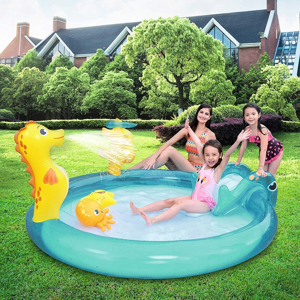 JIlong Children's pool Sea life 200cm*152cm*40cm - No:57173