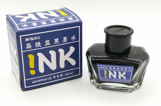 M&G Fountain Pen Ink BLUE BLACK 60ml - No:AICW9001B