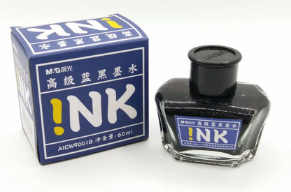 M&G Fountain Pen Ink BLUE BLACK 60ml - No:AICW9001B