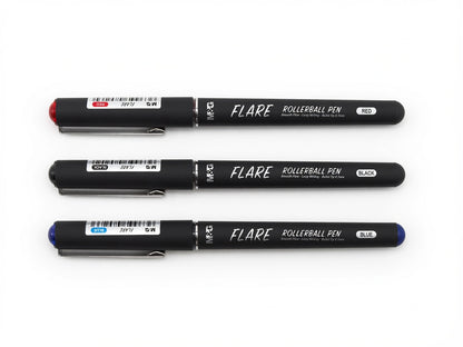 M&G Chenguang FLARE Rollerball Pen 0.7mm – Smooth Writing Gel Ink Pen | Blue, Black & Red - 1pcs - No: ARP50175