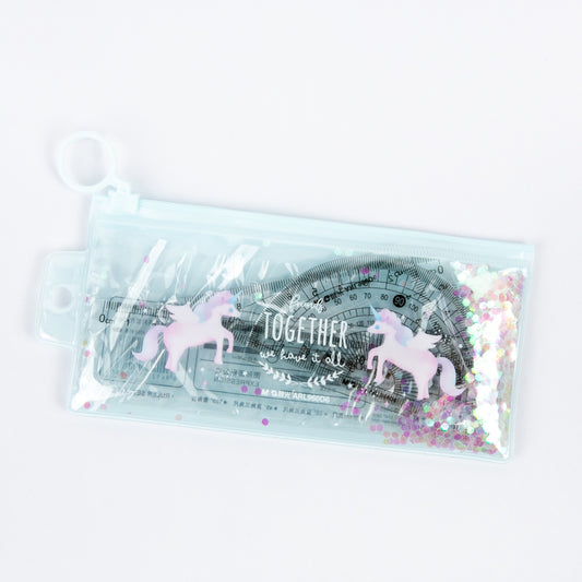 M&G Set of Unicorns style rulers (4 pcs) Transparents - 4pcs - No:ARL960D6
