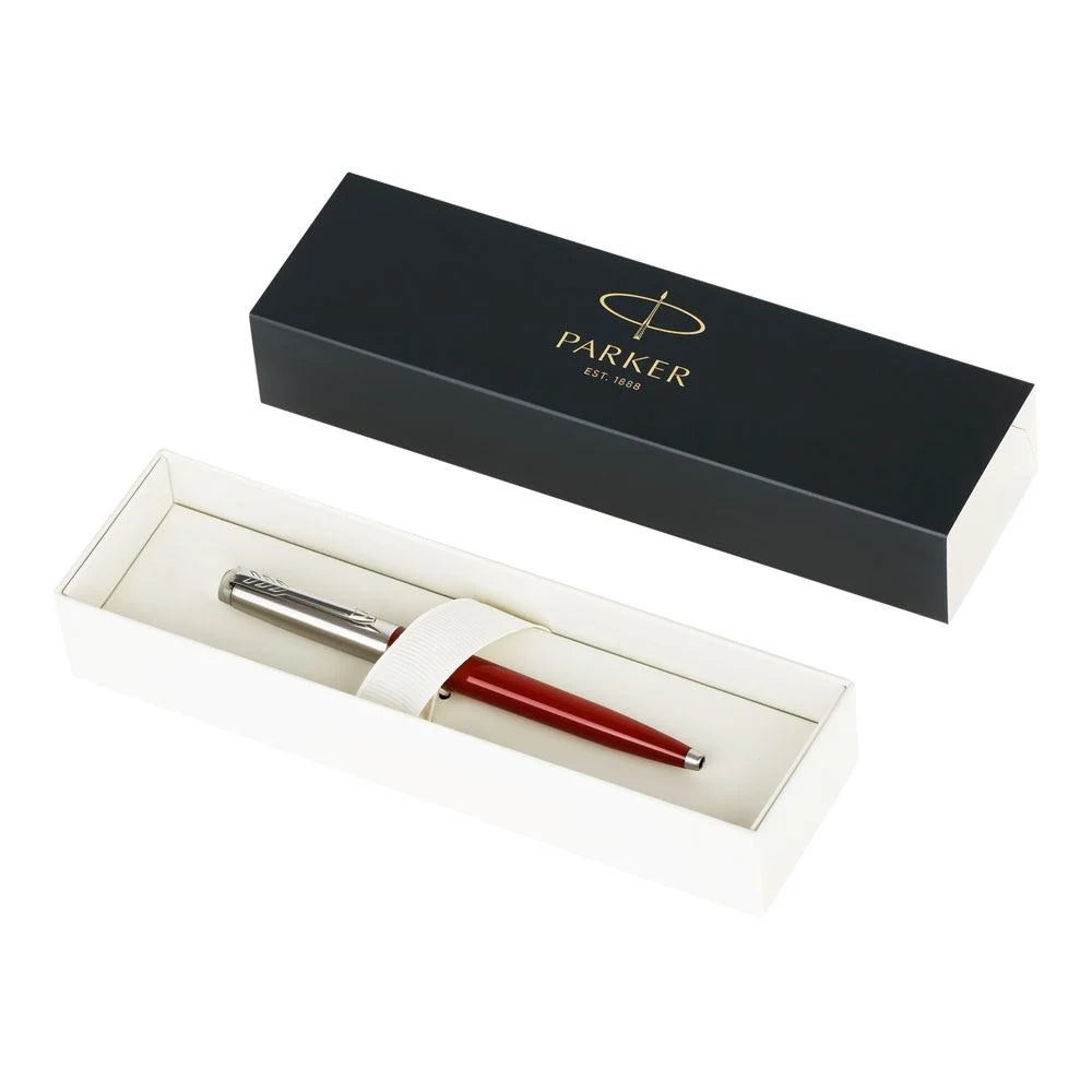 Parker Jotter Ballpoint Pen – Premium Blue, Red or Black Finish with Gift Box – Classic Parker Design - CT