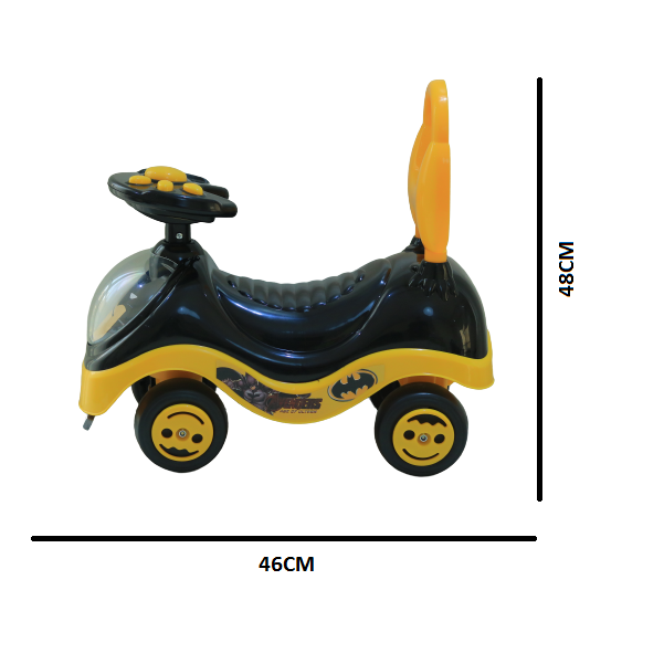 سيارة باتمان للأطفال قابلة للركوب مع موسيقى وعجلة قيادة، رقم: 3311BM