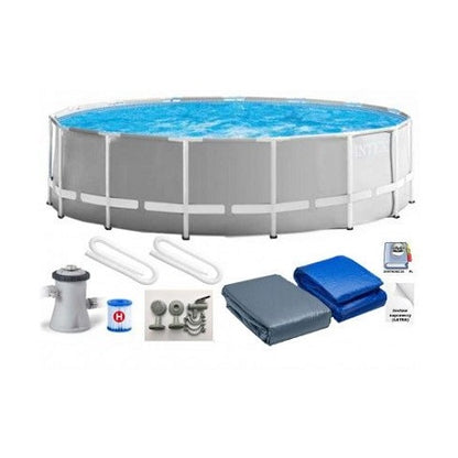 مسبح إنتكس فوق الأرض مصنوع من الفولاذ - 305 × 76 سم - رقم: 26702 