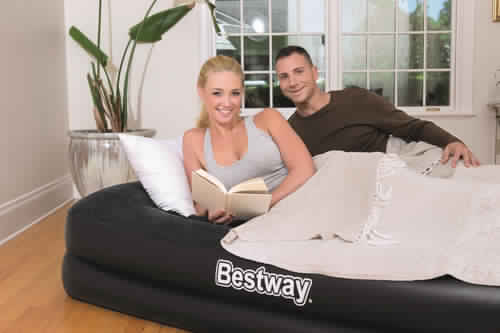 Bestway 2.03m x 1.52m x 46cm Tritech Airbed Queen Built-in AC pump