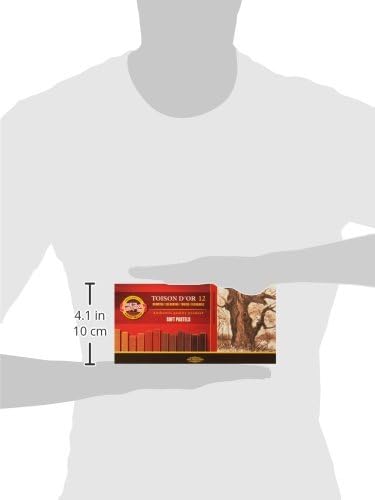Koh-I-Noor Pack of 12 TOISON D'ORArtist's Soft Pastels - Brown - No:8592