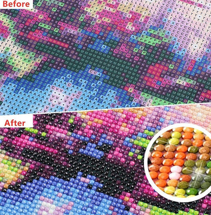 ٤ نصائح مفيدة للرسم الماسي المربع - الحجم: ٣٠ سم × ٤٠ سم