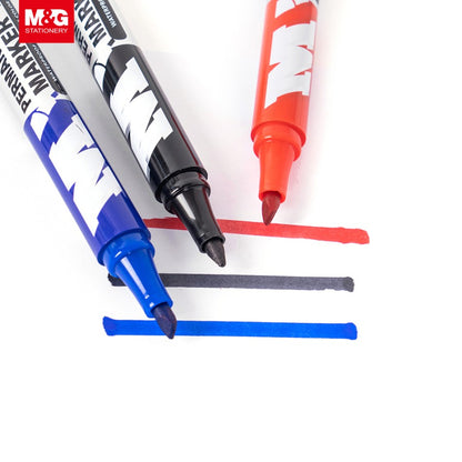 M&G Chenguang 702 Permanent Marker – Chisel Tip, Waterproof, Quick-Drying Ink - Blue , Black or Red – 1pcs - No: APMY2277