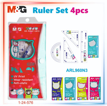 M&G Chenguang Geometric set of 4 Flexible Measuring Tool  - No:ARL960N3