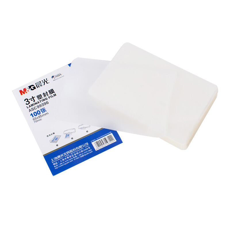 M&G Chenguang transparent high-definition plastic film 100 sheets - 65*95mm - No:ASC99396