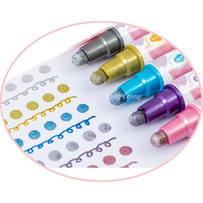 M&G Chenguang set Sakura of Double headed, 5-color pearl colored Meiji pens - No:ACP901K0