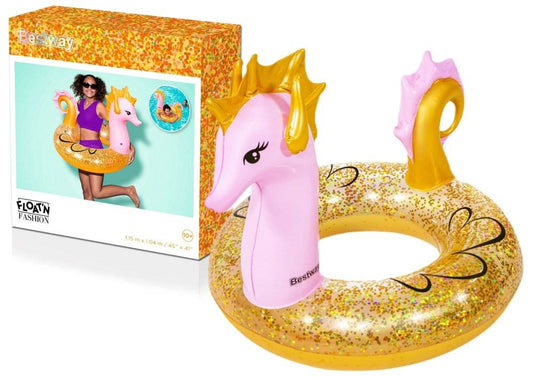 Bestway Glitter Seahorse Inflatable Swim Ring 36305