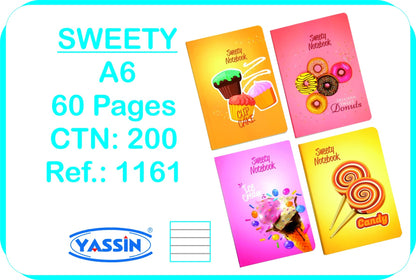 Yassin Sweety Notebook - A6 - 60 sheets - No:1161