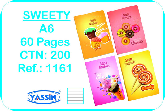Yassin Sweety Notebook - A6 - 60 sheets - No:1161