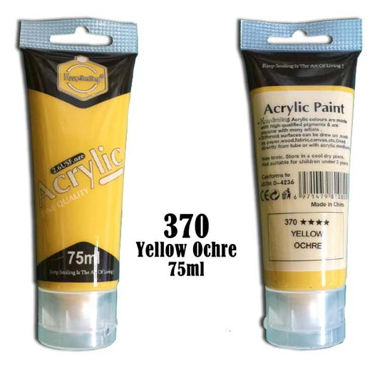 Keep Smiling Acrylic Paint Tube 75 Ml -  Yellow Ochre - No:370