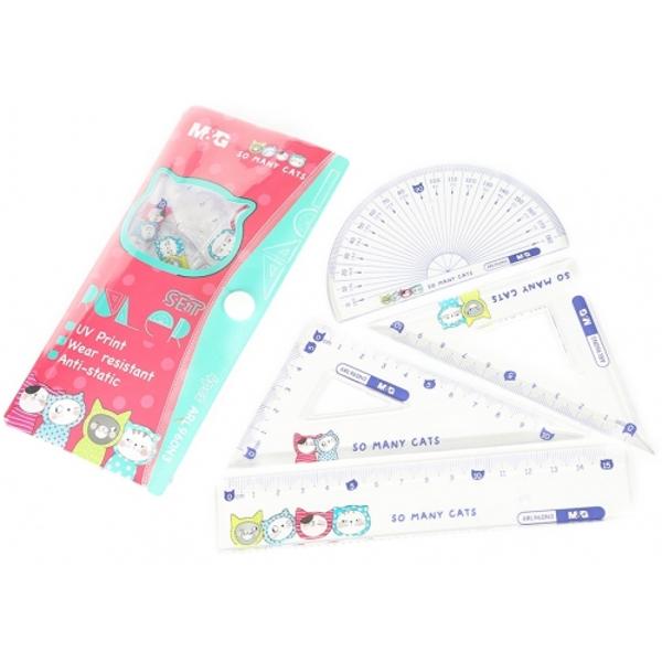 M&G Chenguang Geometric set of 4 Flexible Measuring Tool  - No:ARL960N3