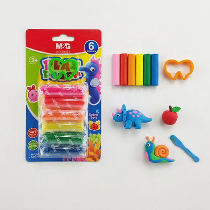 M&G play-dough plasticine set for kids flatlay