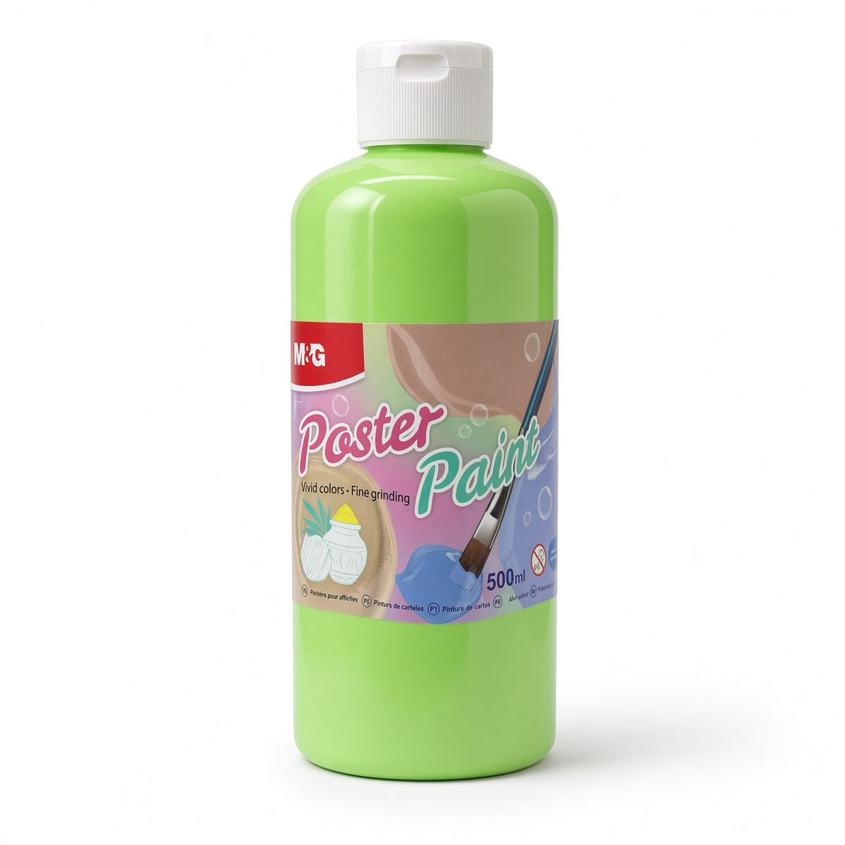 M&G Chenguang Poster Paint 500ml – Vibrant Green Poster Paint, Fine Grinding – Large Size - No: APL976R0H6