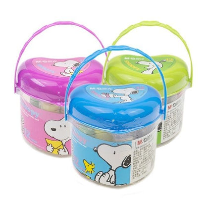 M&G Snoopy Modeling Clay 12Colours in Bucket No: AKE04040 - 1pcs