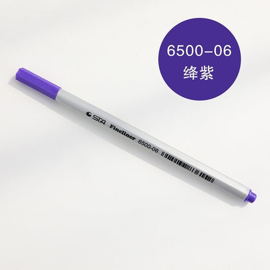 قلم STA ذو رأس رفيع بنفسجي رقم 6500-06