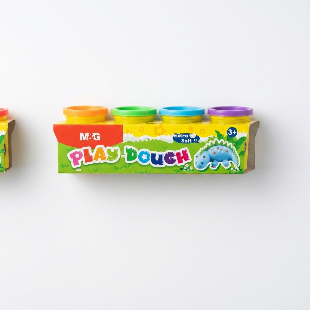 M&G play-dough modeling clay 4-color set flatlay